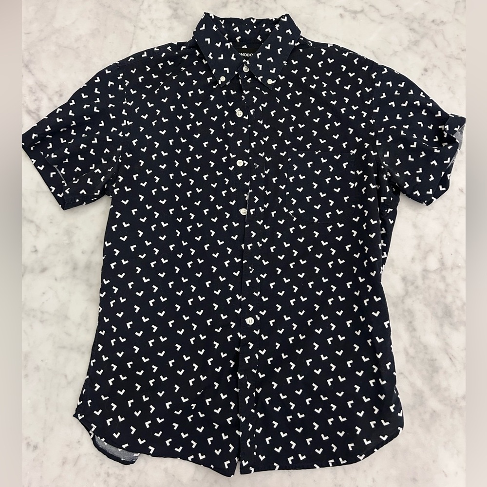 Bonobos Navy and White Pattern Shirt